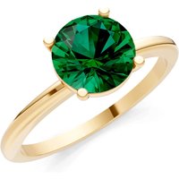 Emerald 4 Prong Solitaire Ring in 18ct Gold