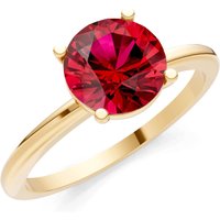 Ruby 4 Prong Solitaire Ring in 18ct Gold