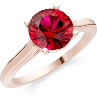 Ruby 4 Prong Basket Classic Solitaire Ring in 9ct Rose Gold