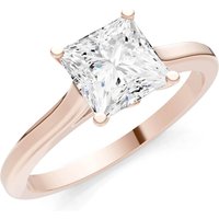 Diamond 4 Prong Solitaire Ring, 1.3 ct in 9ct Rose Gold