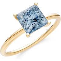 Aquamarine 4 Prong Classic Solitaire Ring in 18ct Gold