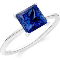 Sapphire 4 Prong Classic Solitaire Ring in 18ct White Gold