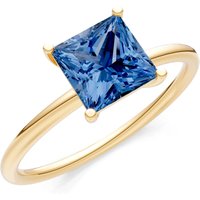 London Blue Topaz 4 Prong Classic Solitaire Ring in 9ct Gold