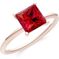 Ruby 4 Prong Classic Solitaire Ring in 9ct Rose Gold