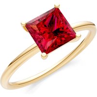 Ruby 4 Prong Classic Solitaire Ring in 18ct Gold