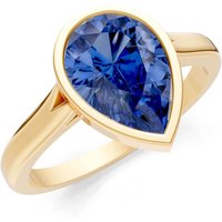 Sapphire Bezel Set Solitaire Ring in 18ct Gold