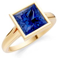 Sapphire Bezel Solitaire Ring in 18ct Gold