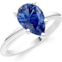 Sapphire 5 Prong Solitaire Ring in 18ct White Gold