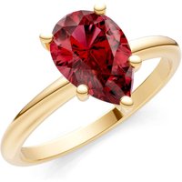 Garnet 5 Prong Solitaire Ring in 18ct Gold