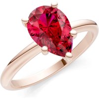 Ruby 5 Prong Solitaire Ring in 9ct Rose Gold