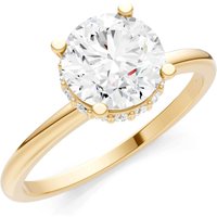 Diamond Hidden Double Halo Ring, 1.0 ct in 18ct Gold