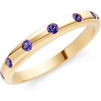 Amethyst Flush Set Stacking Ring in 9ct Gold