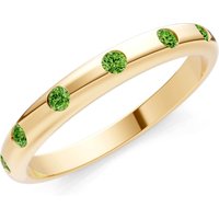 Peridot Flush Set Stacking Ring in 18ct Gold