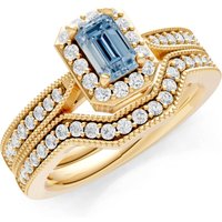 Aquamarine Five Stone Gemstone Band Ring in 18ct Gold