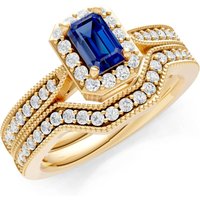 Sapphire Five Stone Gemstone Band Ring in 18ct Gold