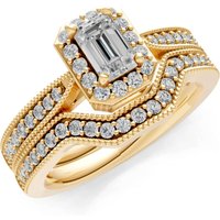 Diamond Five Stone Gemstone Band Ring in 9ct Gold