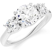 Diamond Three Stone Ring, 1.0 ct in 9ct White Gold