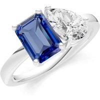 Sapphire and Diamond Gemstone and Cocktail Ring in 18ct White Gold