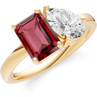 Garnet and Diamond Gemstone and Cocktail Ring in 18ct Gold
