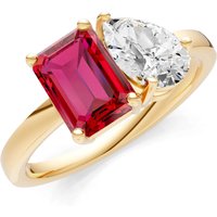 Ruby and Diamond Gemstone and Cocktail Ring in 9ct Gold