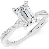 Diamond Twisted Ring, 0.52 ct in 18ct White Gold