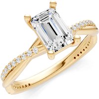 Diamond Twisted Ring, 0.52 ct in 9ct Gold