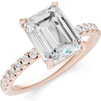 Diamond Solitaire with Accent Ring, 1.5 ct in 9ct Rose Gold