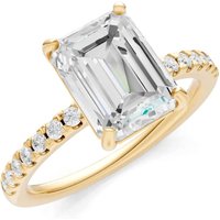 Diamond Solitaire with Accent Ring, 1.5 ct in 9ct Gold
