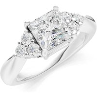 Diamond Antique Inspired Design Ring, 1.3 ct in 9ct White Gold