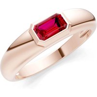 Ruby Bezel Set Signet Ring in 9ct Rose Gold