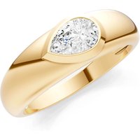 Diamond Bezel Set Signet Ring, 0.33 ct in 9ct Gold