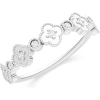 Diamond Faux Clover Cut Ring in 18ct White Gold