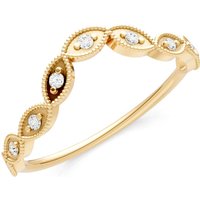 Diamond Curve Cut Band Ring in 18ct Gold