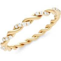 Diamond Rope Cut Twist Eternity Ring in 18ct Gold