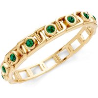 Emerald Dot Band Ring in 9ct Gold