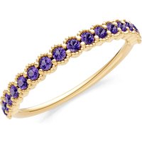 Amethyst U-Scallop Eternity Ring in 9ct Gold