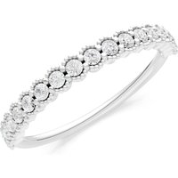 Diamond U-Scallop Eternity Ring in 9ct White Gold