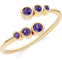 Amethyst Graduated Bubble Half Band Ring in 9ct Gold