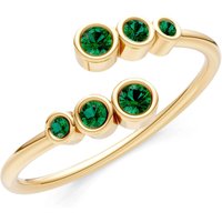 Emerald Graduated Bubble Half Band Ring in 9ct Gold