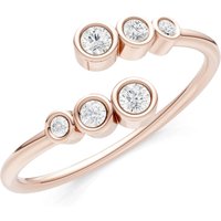 Diamond Graduated Bubble Half Band Ring in 9ct Rose Gold