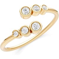 Diamond Graduated Bubble Half Band Ring in 9ct Gold