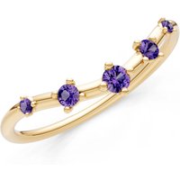 Amethyst Tiara 5 Stone Half Band Ring in 9ct Gold