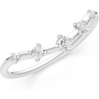 Diamond Tiara 5 Stone Half Band Ring, 0.03 ct in 18ct White Gold