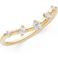 Diamond Tiara 5 Stone Half Band Ring, 0.03 ct in 9ct Gold