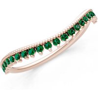 Emerald Tiara Contour Stacking Ring in 9ct Rose Gold