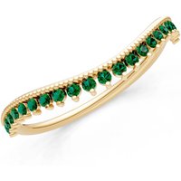 Emerald Tiara Contour Stacking Ring in 9ct Gold