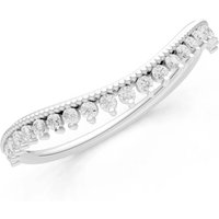 Diamond Tiara Contour Stacking Ring in 9ct White Gold