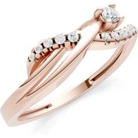 Diamond Infinity Micro Set Cluster Ring, 0.03 ct in 9ct Rose Gold