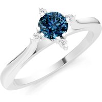 Alexandrite and Diamond Classic Four-Prong Solitaire Ring in 18ct White Gold