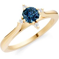 Alexandrite and Diamond Classic Four-Prong Solitaire Ring in 18ct Gold